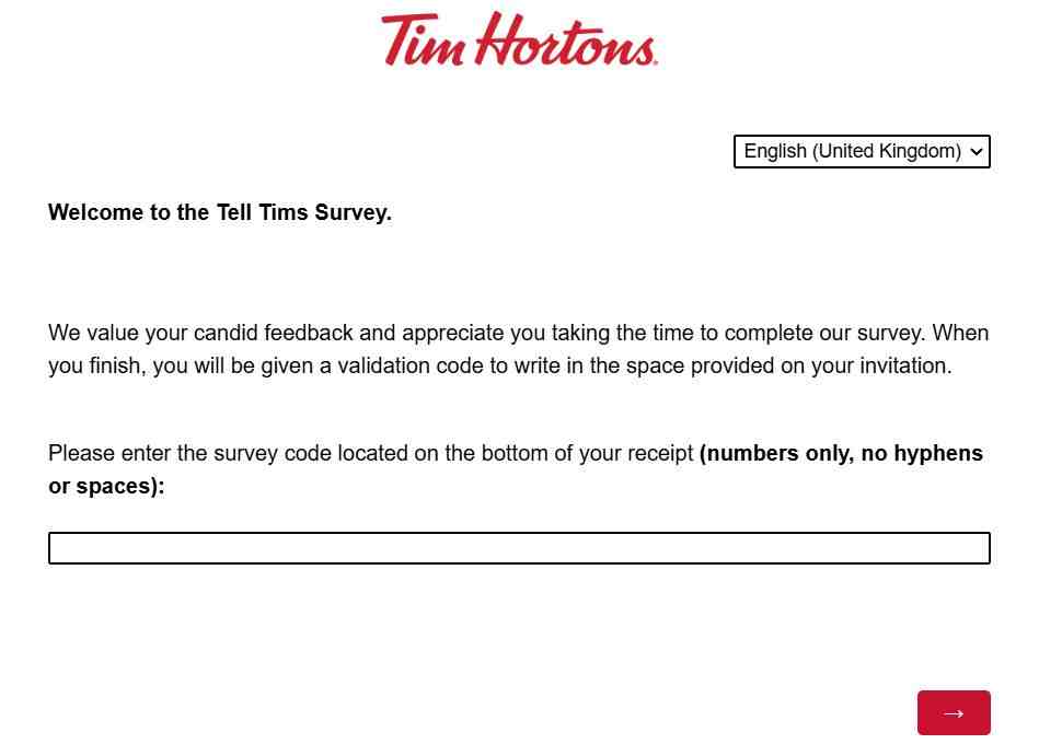 Tell Tims UK Survey